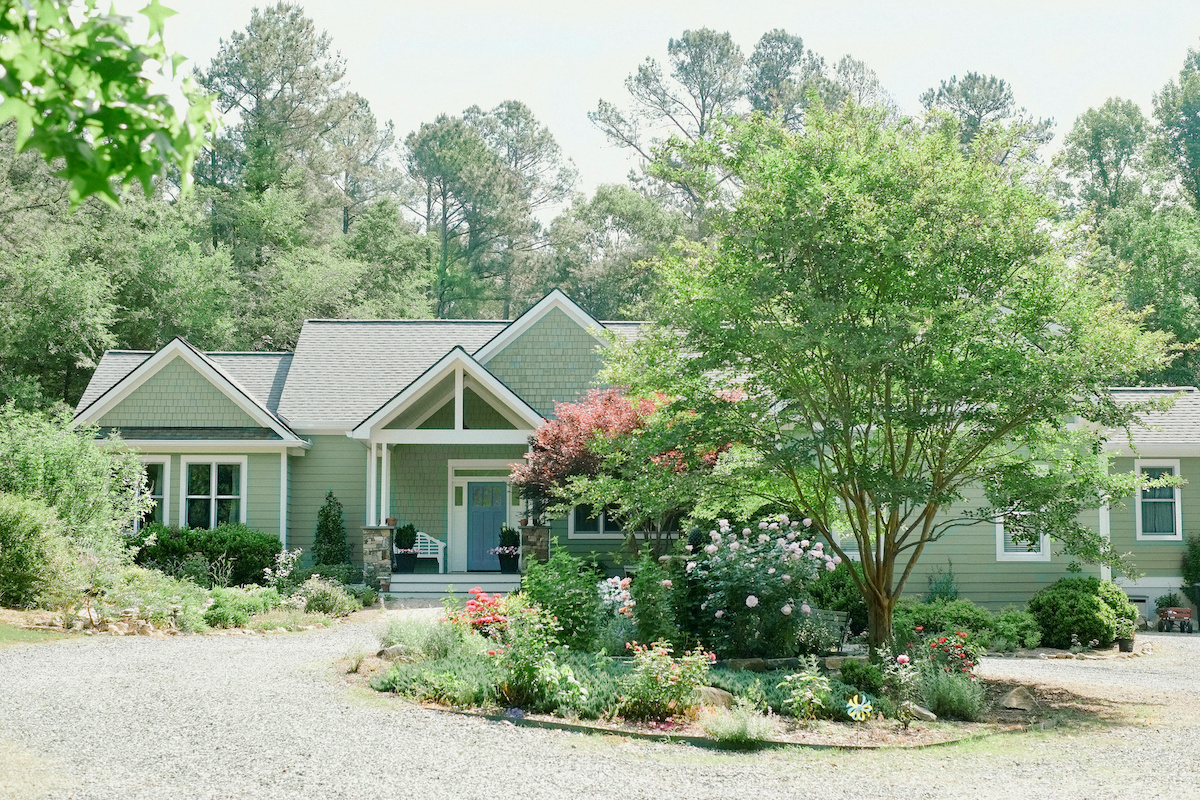 home exterior after Benjamin Moore Kennebunkport Green hc 123 - Laurel Home