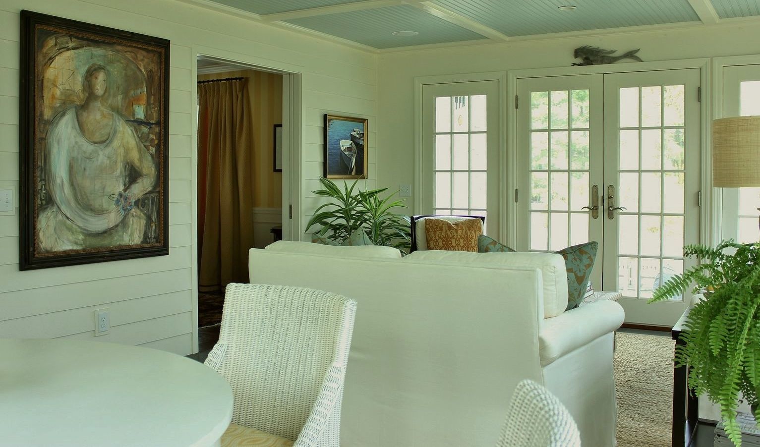 Laurel Bern Interiors Chappaqua Sunroom