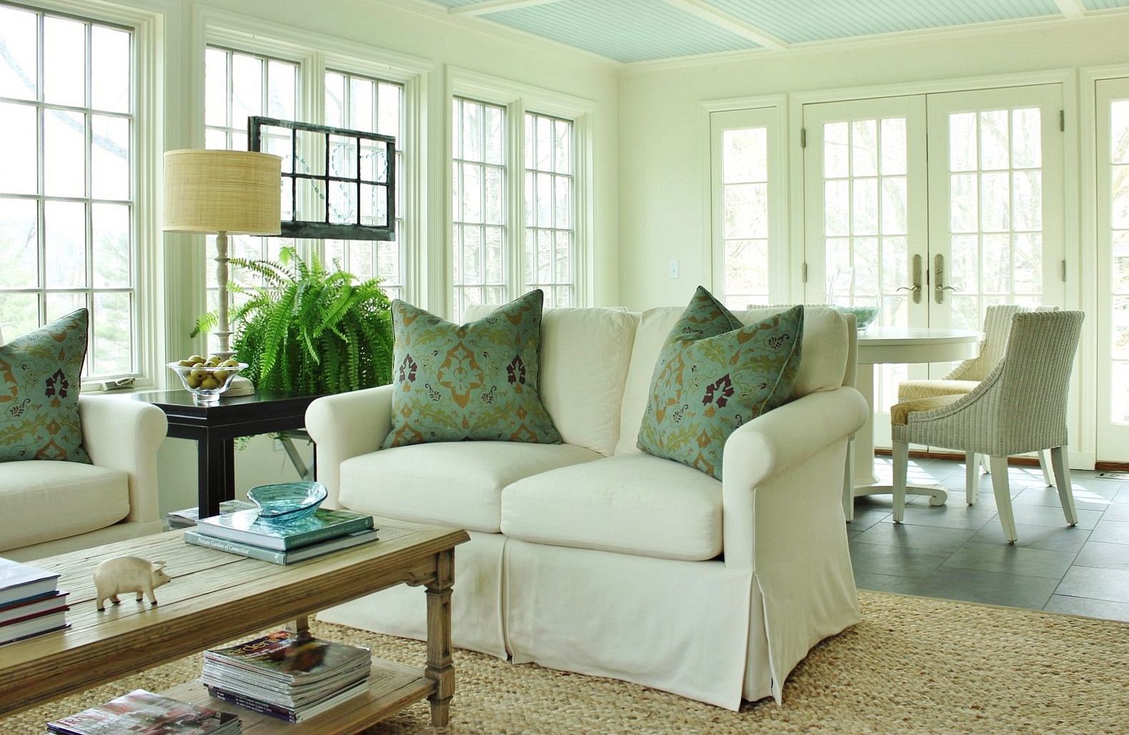 Laurel Bern Interiors Chappaqua Sunroom