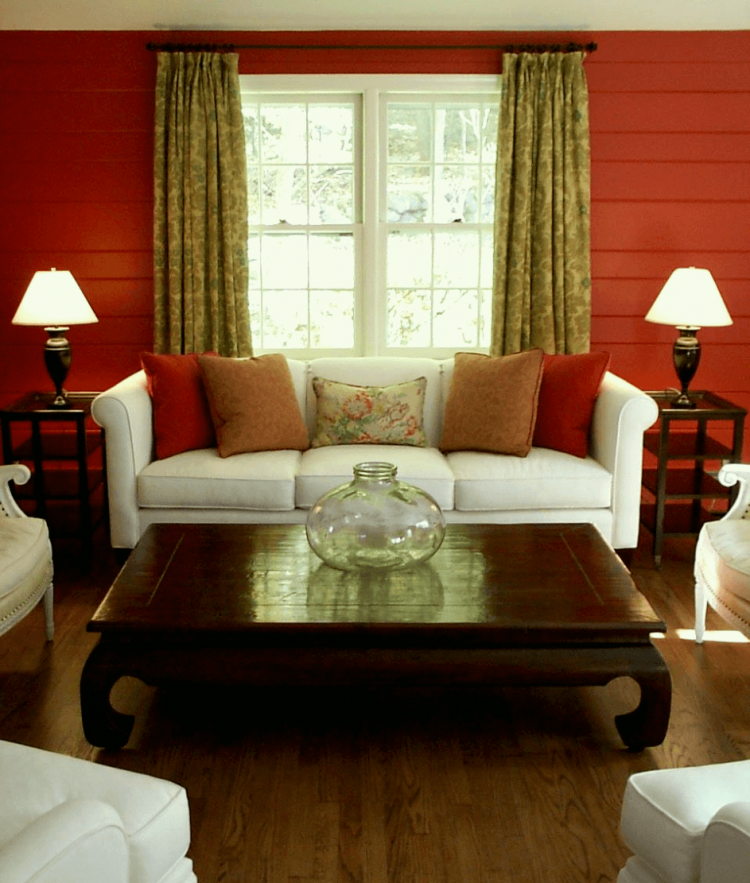 Pound Ridge Living Room featuring an antique opium table from Pierce Martin now at Palecek
