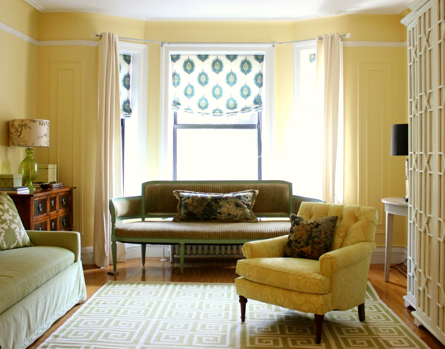Laurel's living room in Bronxville, NY