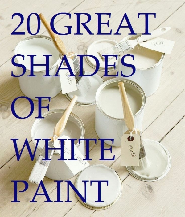 20 of the best- great shades of white paint - mostly from Benjamin Moore, but some from Farrow and Ball and Pratt and Lambert 