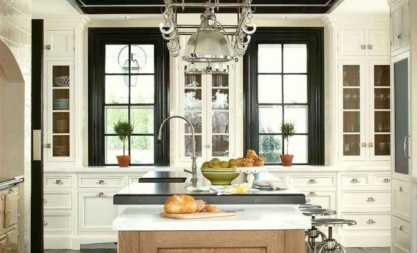 christopher-peacock-black-white-traditional-kitchen-Top 25 Must See Kitchens on Pinterest - laurel home