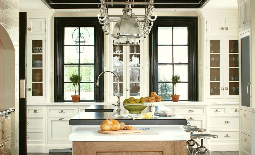 christopher-peacock-black-white-traditional-kitchen-Top 25 Must See Kitchens on Pinterest - laurel home