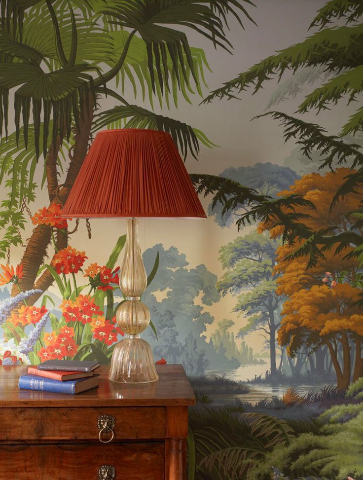 degournay mural featuring blue and the color orange