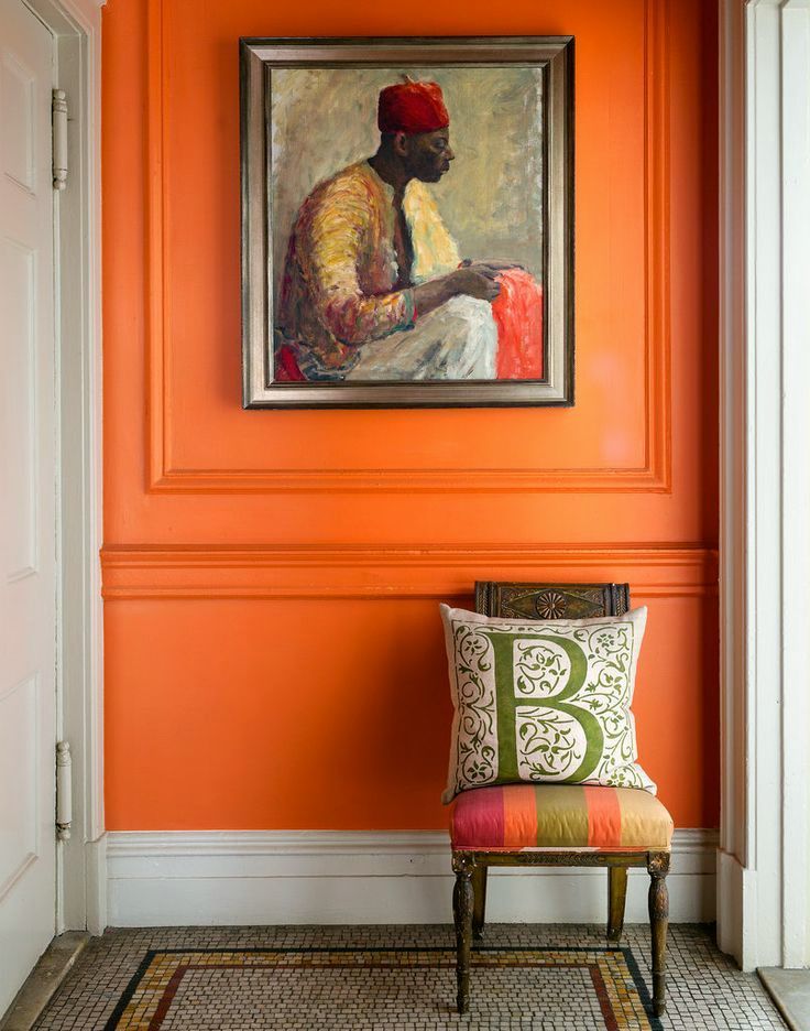 orange-wall-in-designer-sheila-bridges-new-york-apartment-via-the-new-york-times