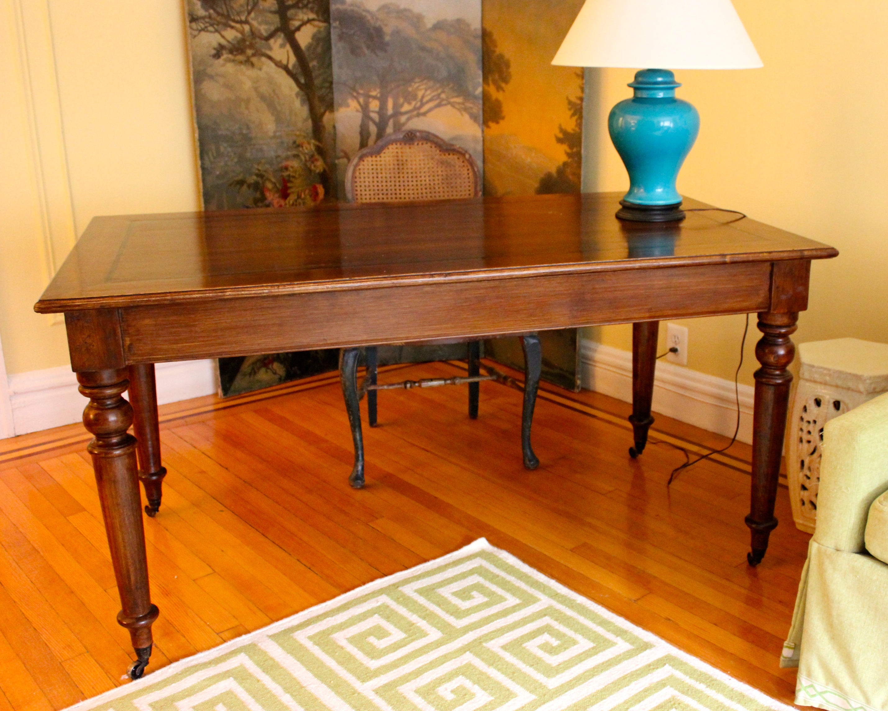 dining room table into desk