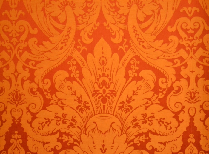 chateau du chambord silk orange damask