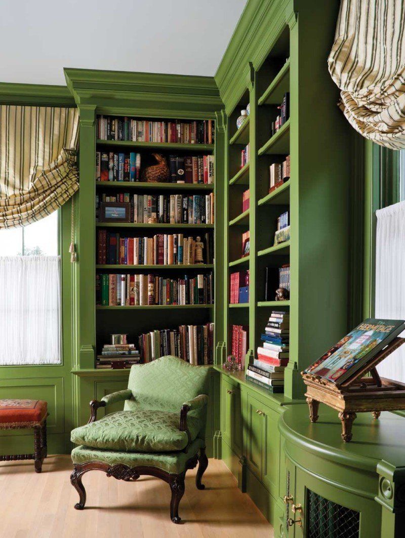 charles-spada-library-green-paint-colors