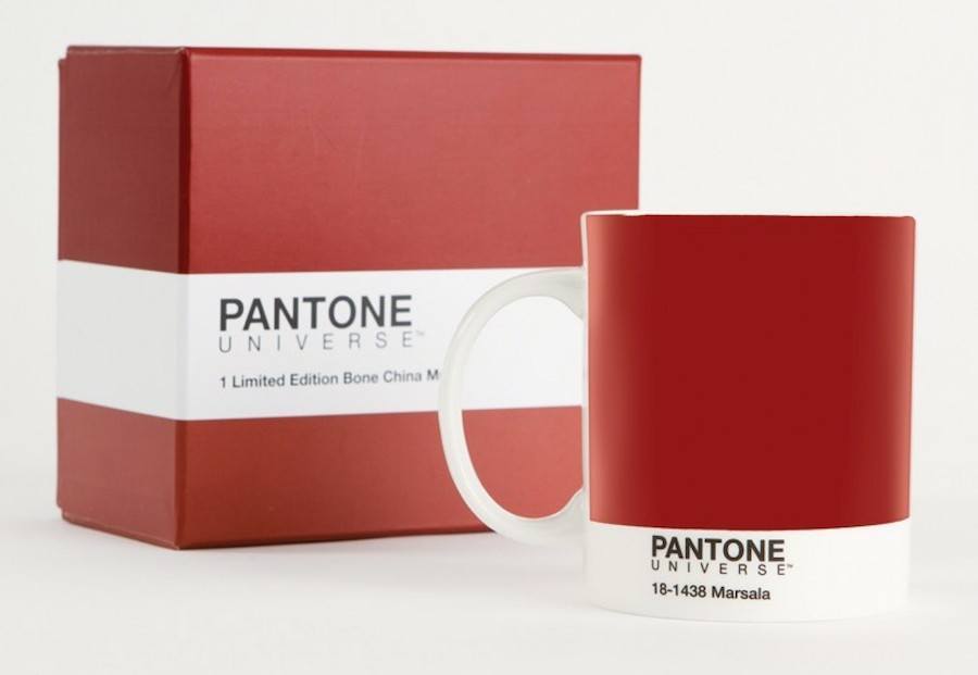 Pantone Color of the Year 2015 - 18-1438 Marsala Mug with Gift Box