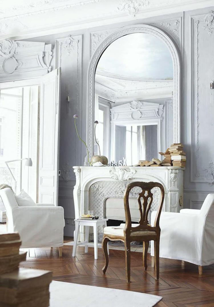 gray paint in a north-facing room - Lovely monochromatic Parisian apartment