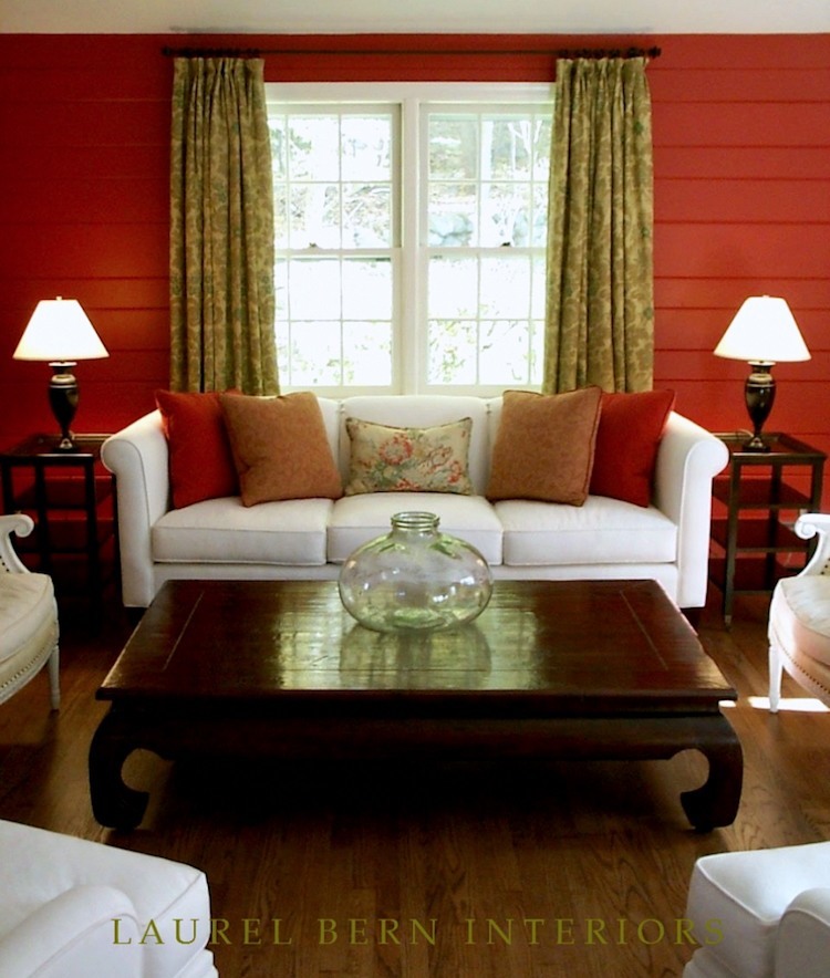 Benjamin Moore Moroccan Red - LB Interiors Red living room - red paint colors