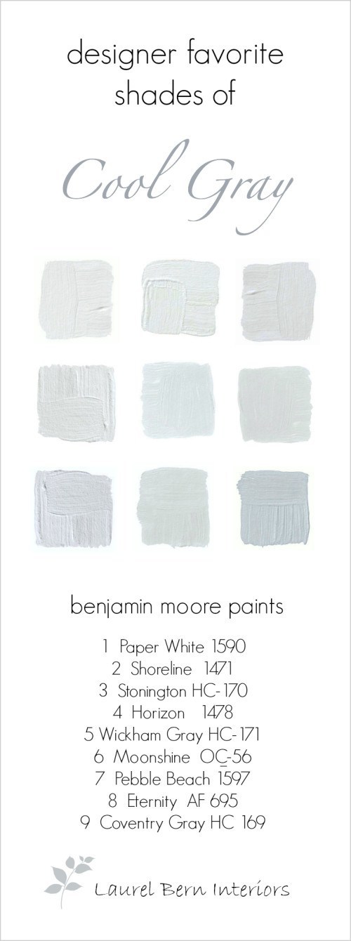 6 Shades of Grey! (Paint Colors, That Is!) Benjamin Moore