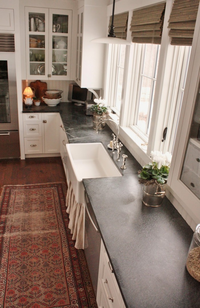 For The Love Of A House Soapstone Counter White Kitchen Laurel Home For The Love Of A House Soapstone Counter White Kitchen