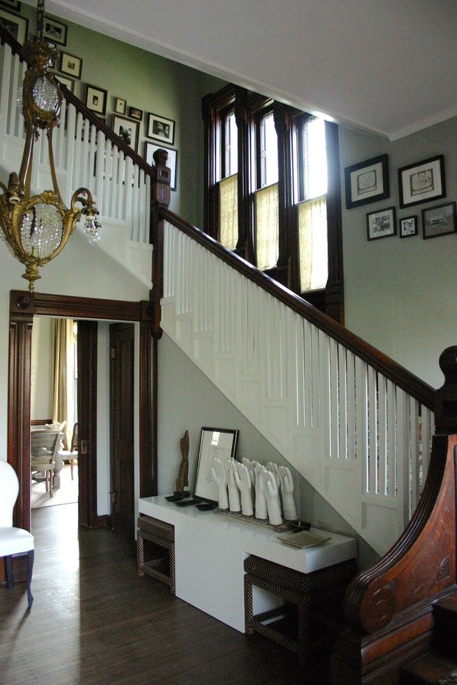 kitchen-lab-design-dark-wood-trim-staircase