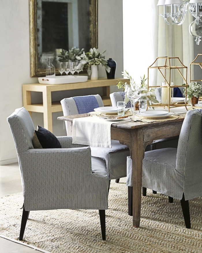 Serena and Lily Dining Room - Jackson Arm Chair slipcovered