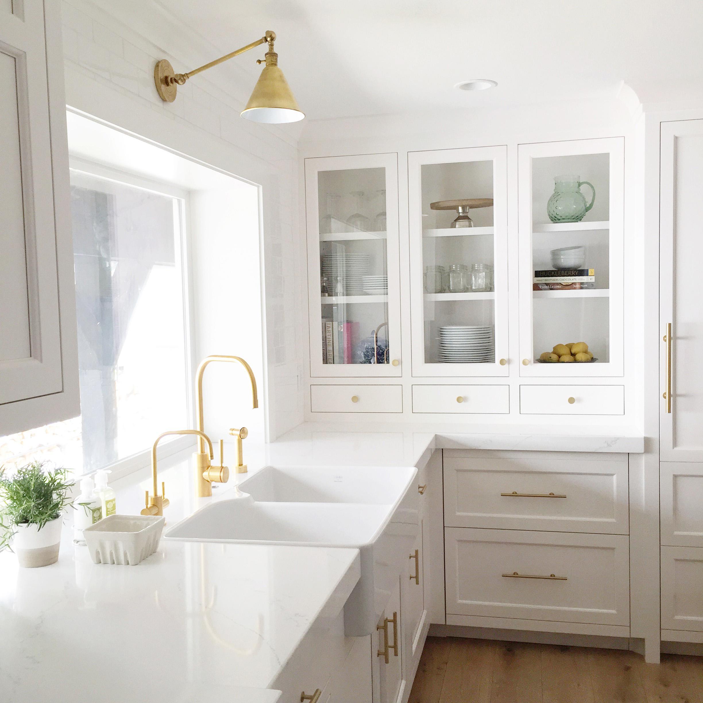 White+and+Gold+Kitchen+Design+by+Studio+McGee - Laurel Home