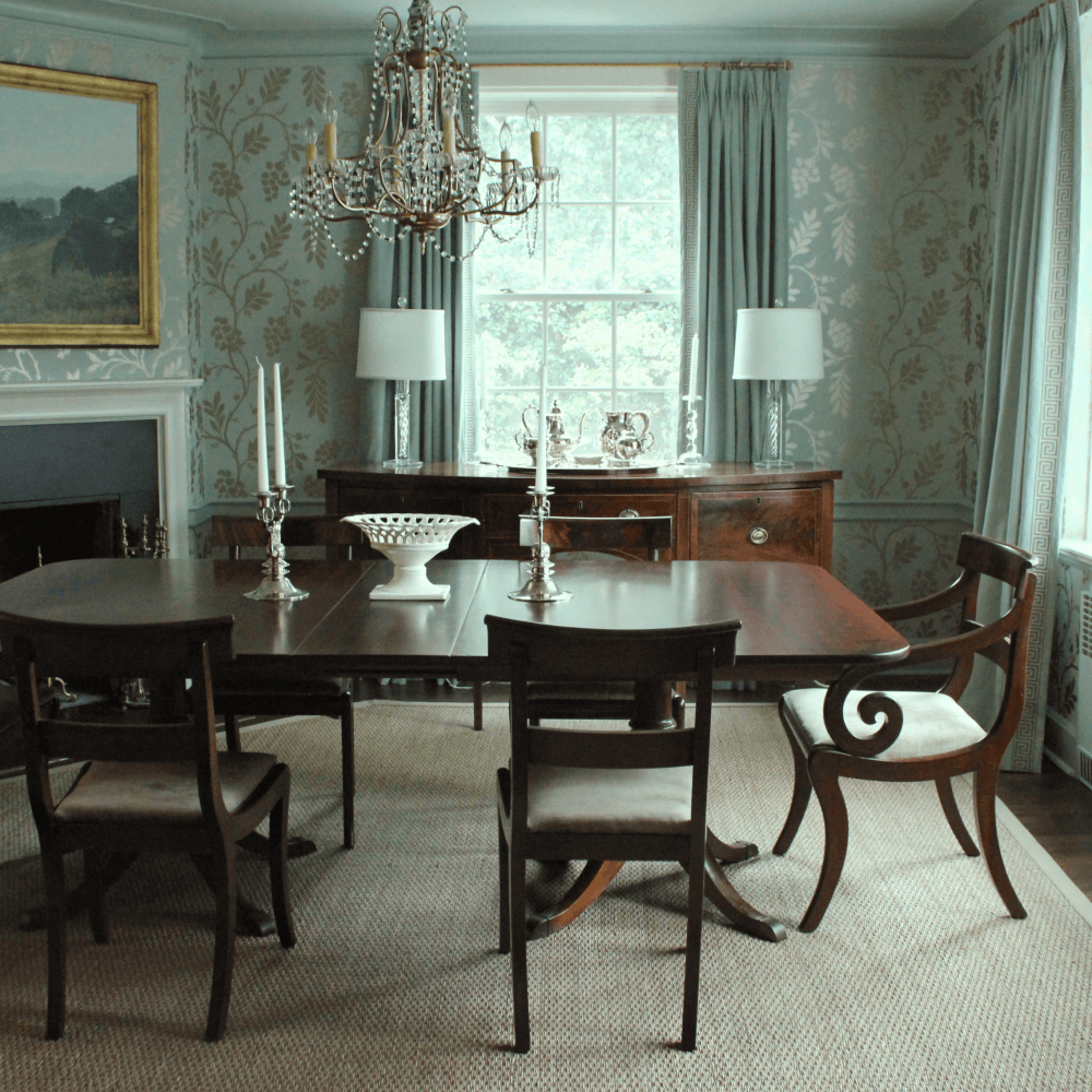 traditional dining room and furnishings for elegant entertaining