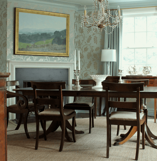 dining room - custom seagrass rug