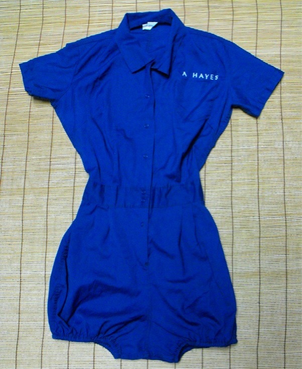 Vtg-One-Piece-Gym-Suit-Uniform-Romper-12-jumpsuit-playsuit-60s-pin-up-rockabilly-2