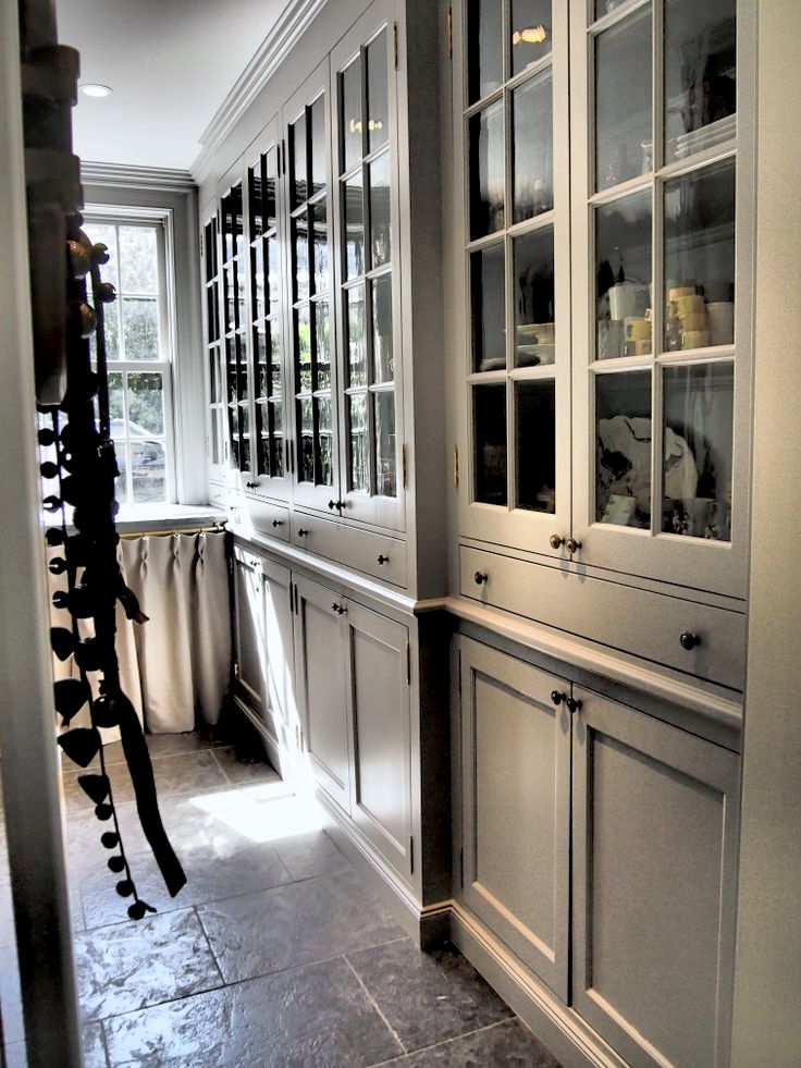 eannette-whitson-garden-variety-design-floor-to-ceiling-cabinet-old-glass-doors - classic kitchen pantries