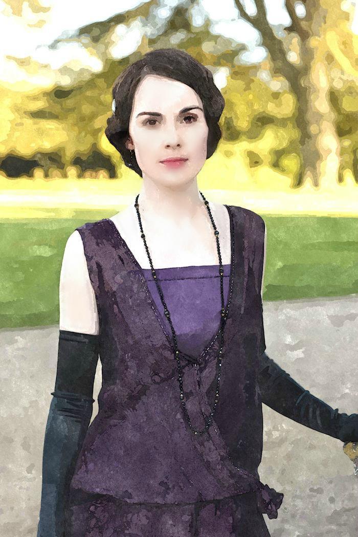 mary in deep purple |romantic paint palettes downton abbey