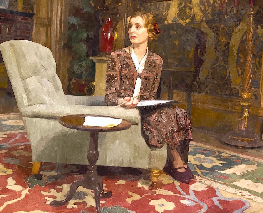 Lady Edith sitting in a cool chair - Downton Abbey - Whole house paint palette