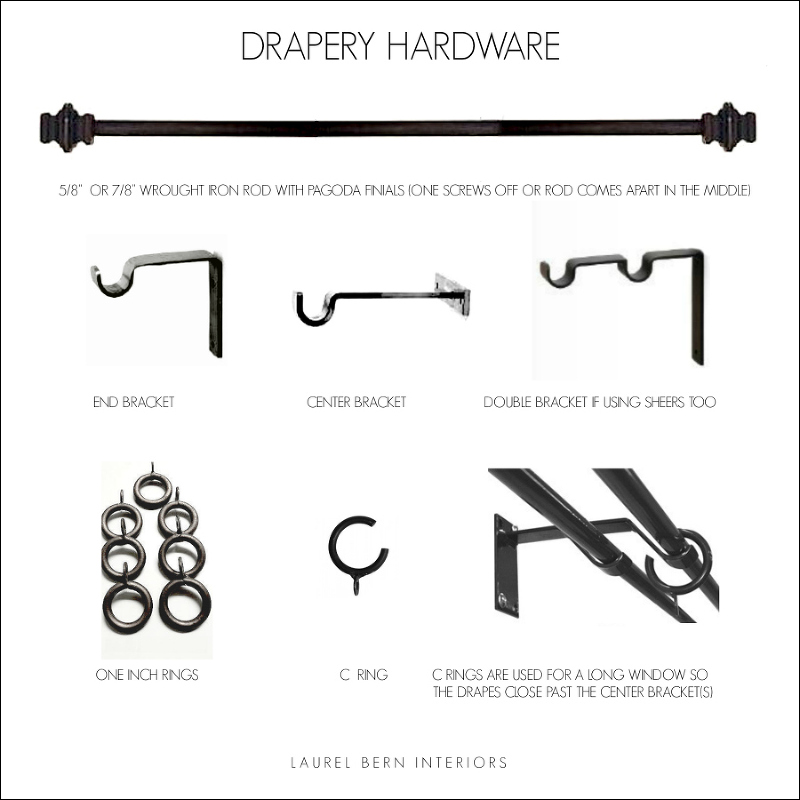 drapery hardware - curtain hardware - window treatment hardware