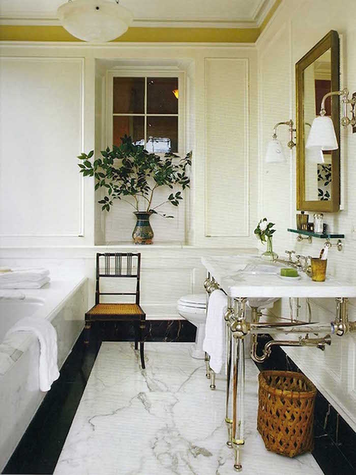 gil schafer classic marble bathroom
