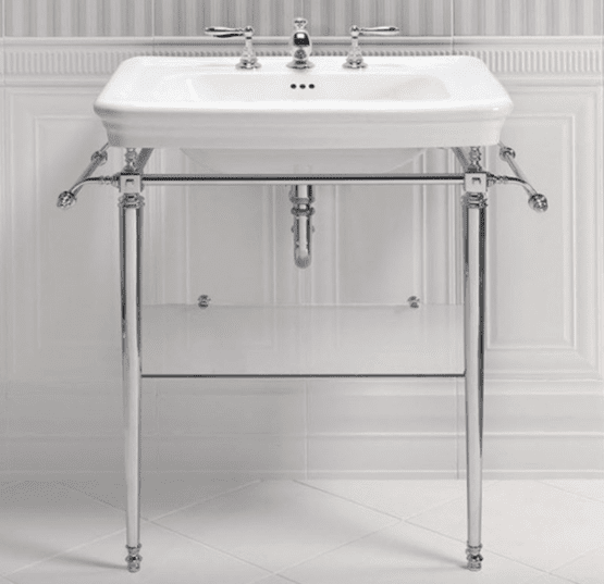 cass bros console sink powder room 3 Laurel Home