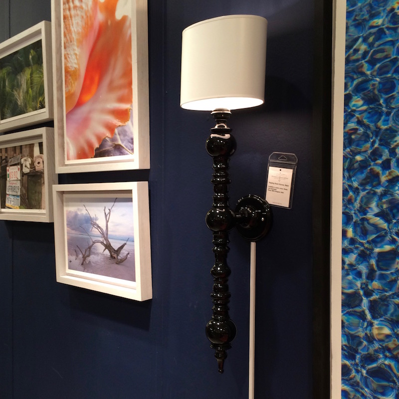 dunes and duchess black sconce colorful art - Benjamin Moore Deep Royal- best dark blue paint colors