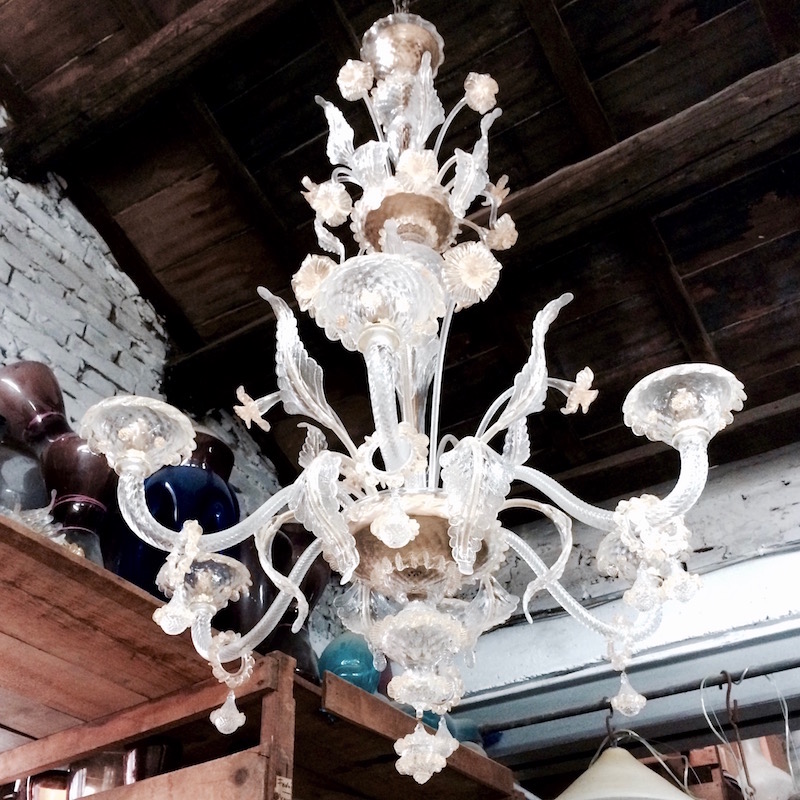 idea murano vintage murano chandelier white glass