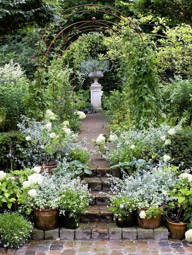 exquisite garden with potted plants - exquisite gardens 