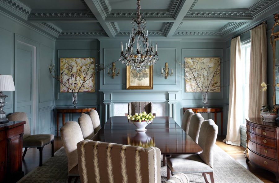 Farrow Ball Green Blue English Country Dining Interiors By