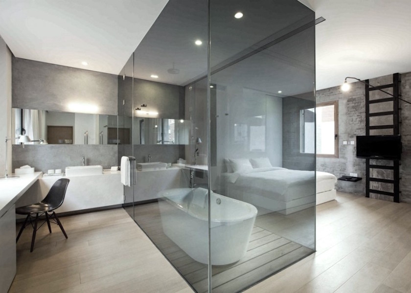 bedroom-bath-ideas - open concept bathroom