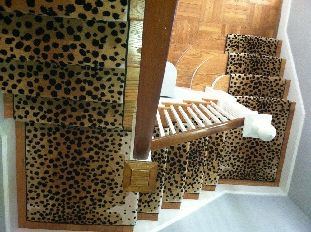 blah cheetah staircase runner