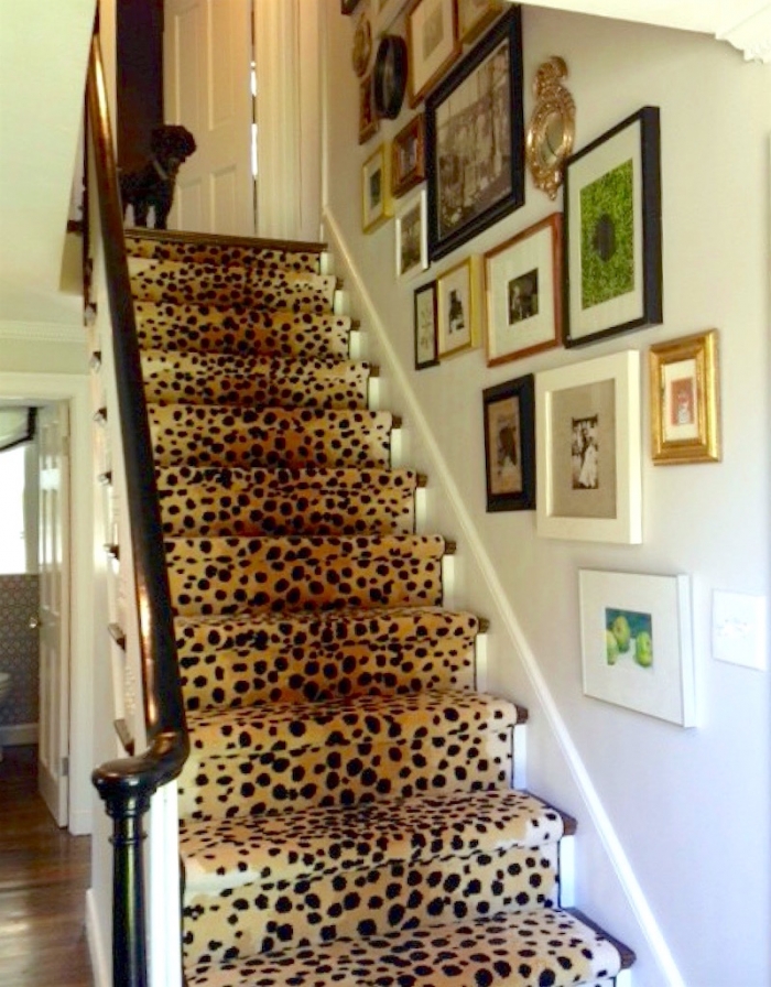elements of style blog leopard staircase runner cheetah carpet glen-eden.com