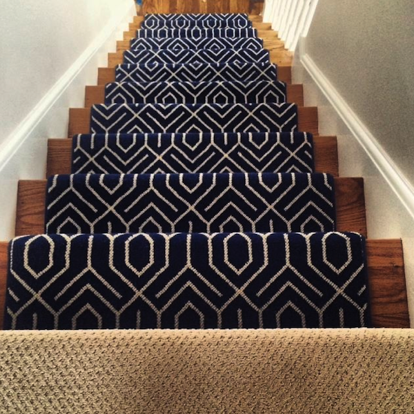 geometric stair runner hall carpet