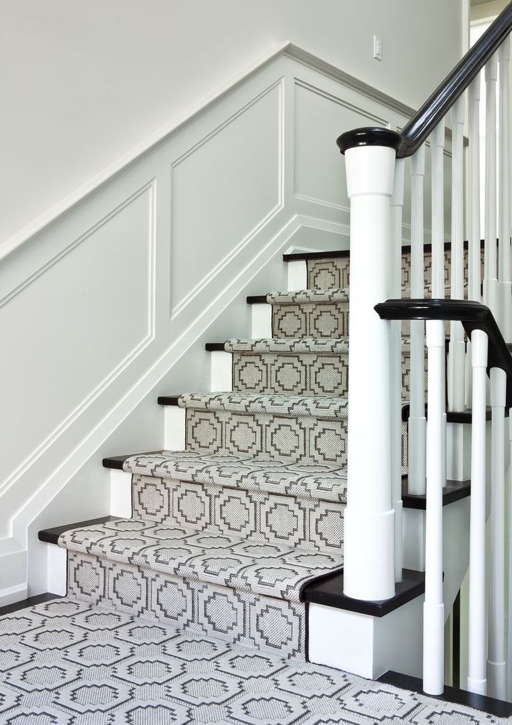 Jennifer Wortz Design Stair Runner geometric pattern