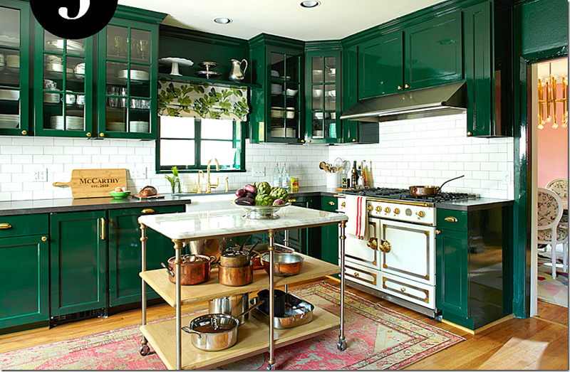 peppermint bliss emerald green kitchen