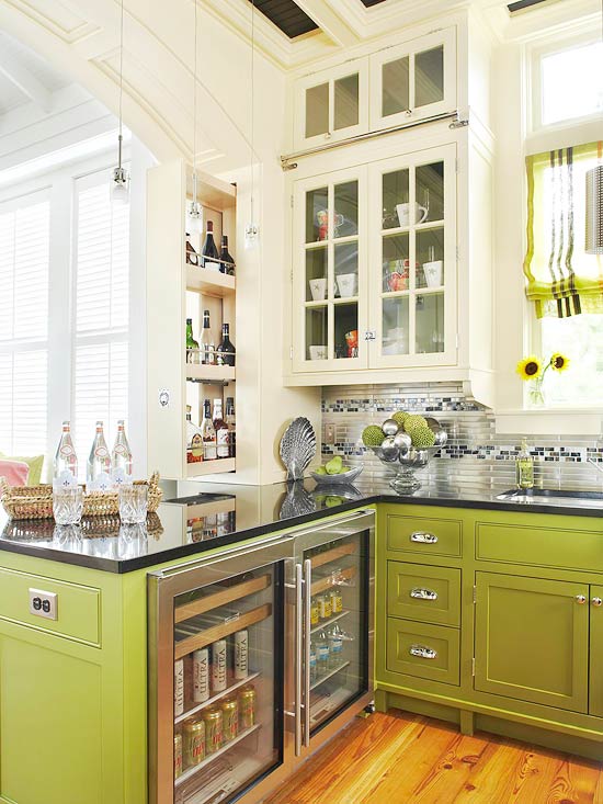 kitchen trends chartreuse green and white kitchen