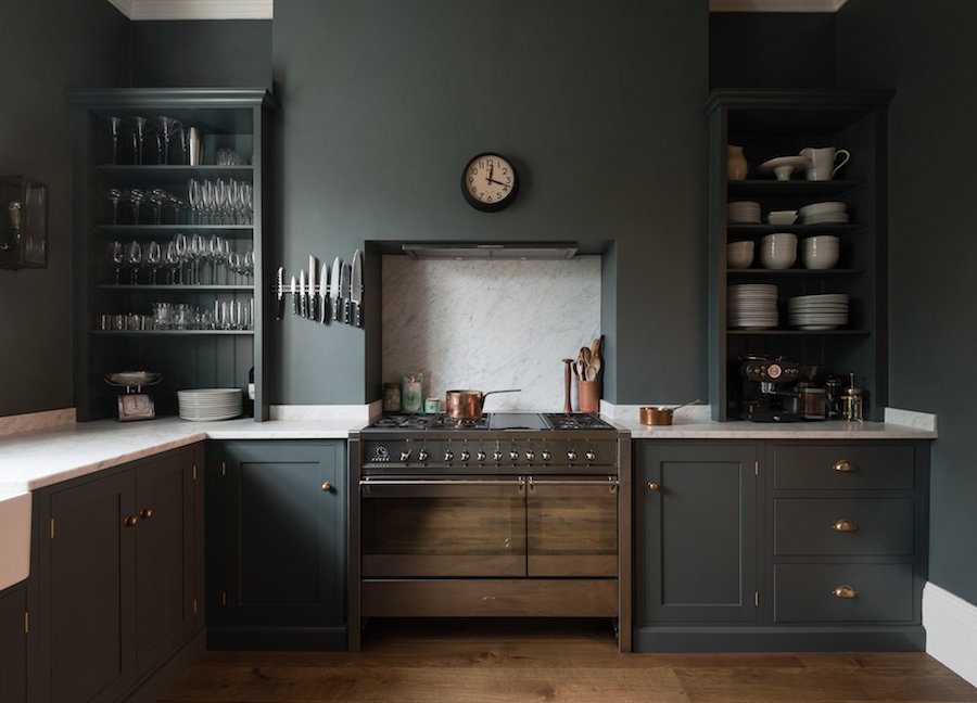 deVOL-kitchen backsplash-Wilmington Square - I ADORE this smexy kitchen which is both modern and old at the same time.