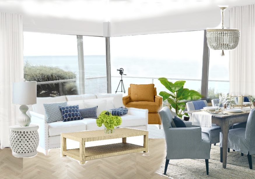 a coastal living room make-over
