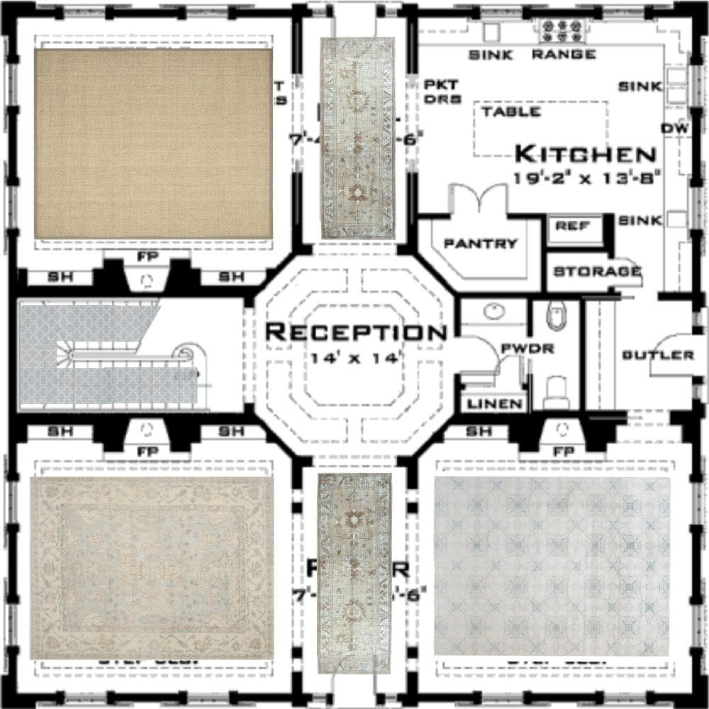 4 square gray neutral area rugs