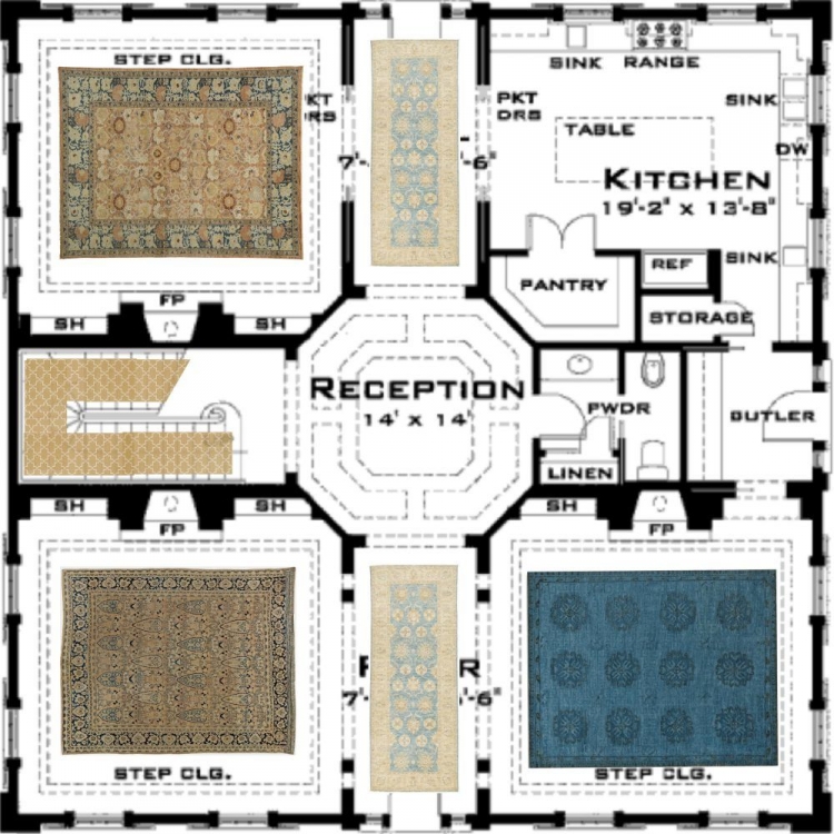 4 square home oriental rugs