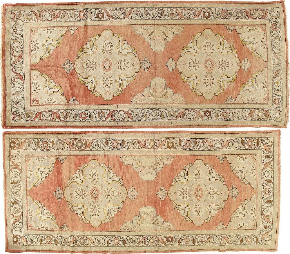 one kings lane pair of antique oushak rugs