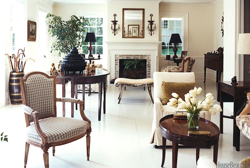 Albert-hadley-living room with white floors and lovely living room furniture