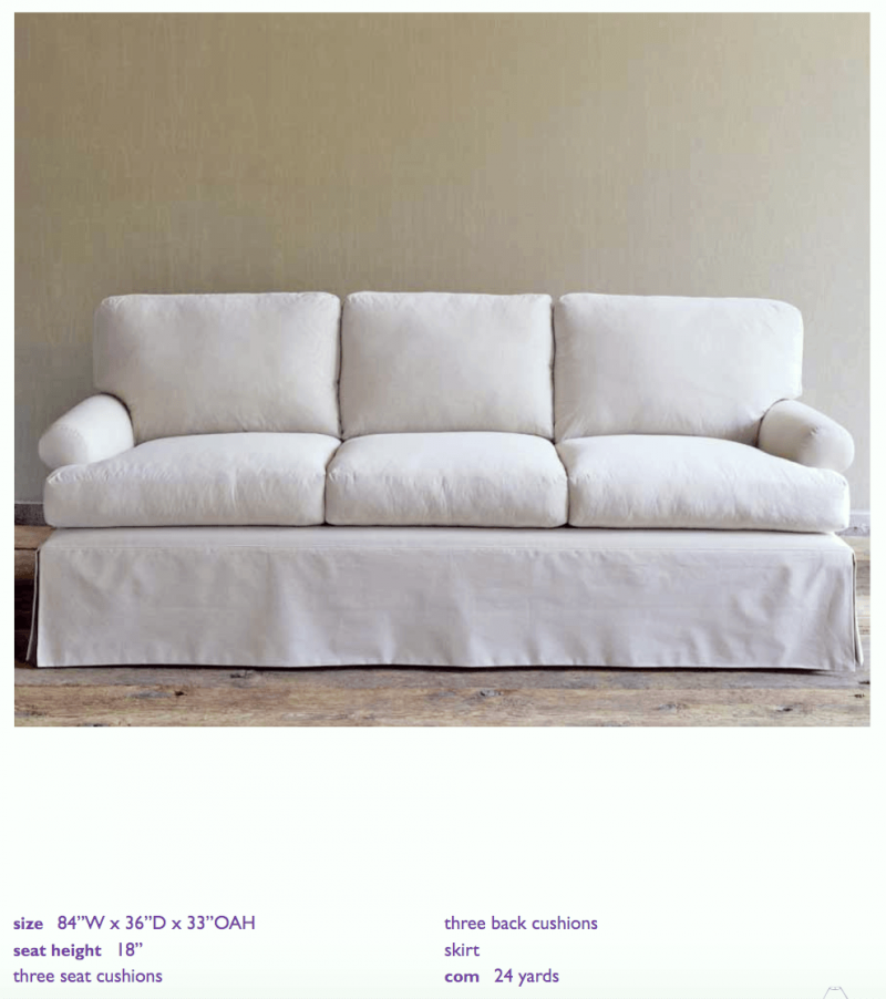 billy baldwin studio sofa - classic living room furniture
