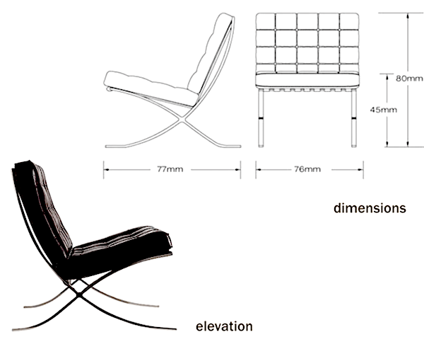 barcelona-chair-dimensions