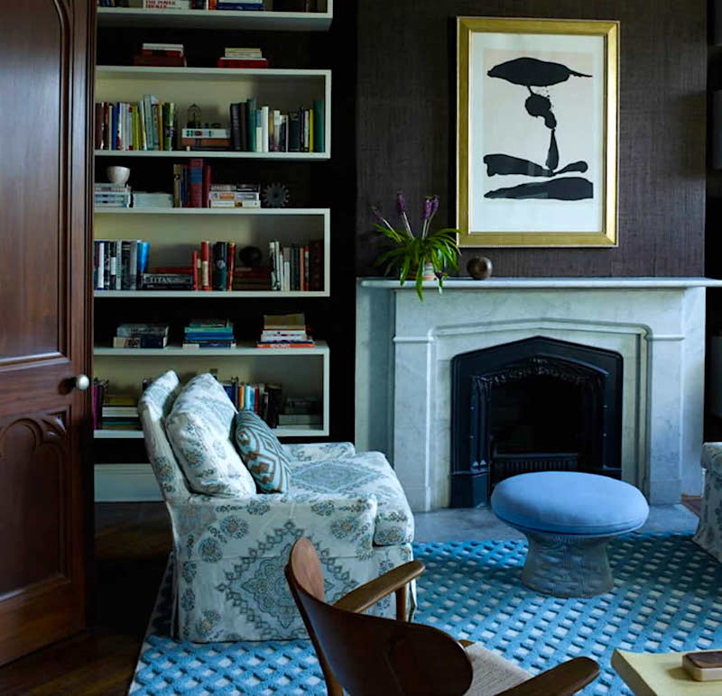 blue and white persepolis from Quadrille - design by Tom Scheerer